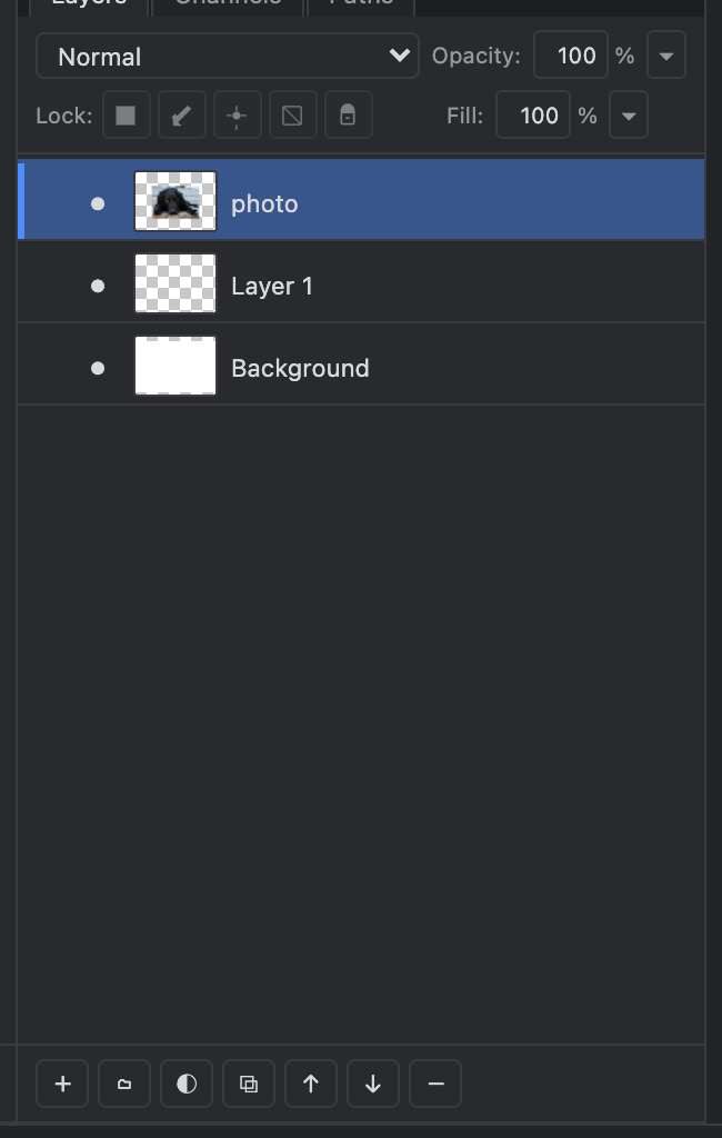 A selected raster layer in the Layers panel, ready for AI Layer Split